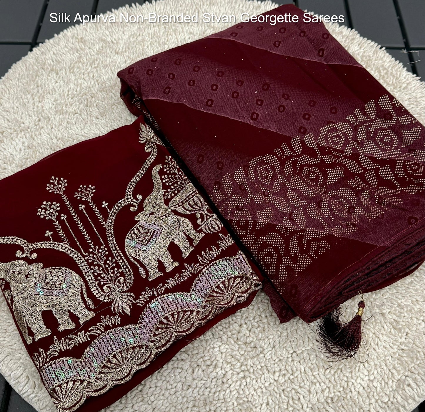 Silk Apurva Non-Branded Stvan Georgette Sarees