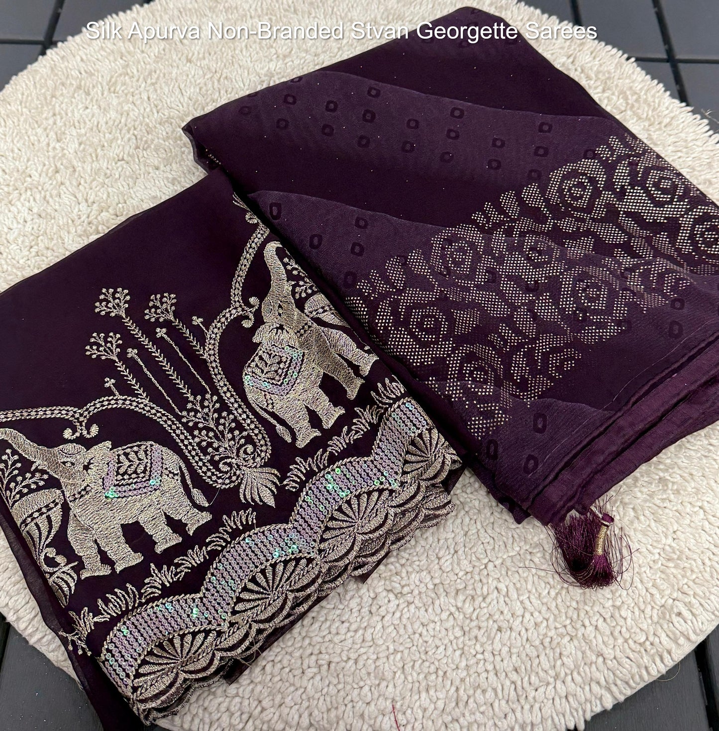 Silk Apurva Non-Branded Stvan Georgette Sarees