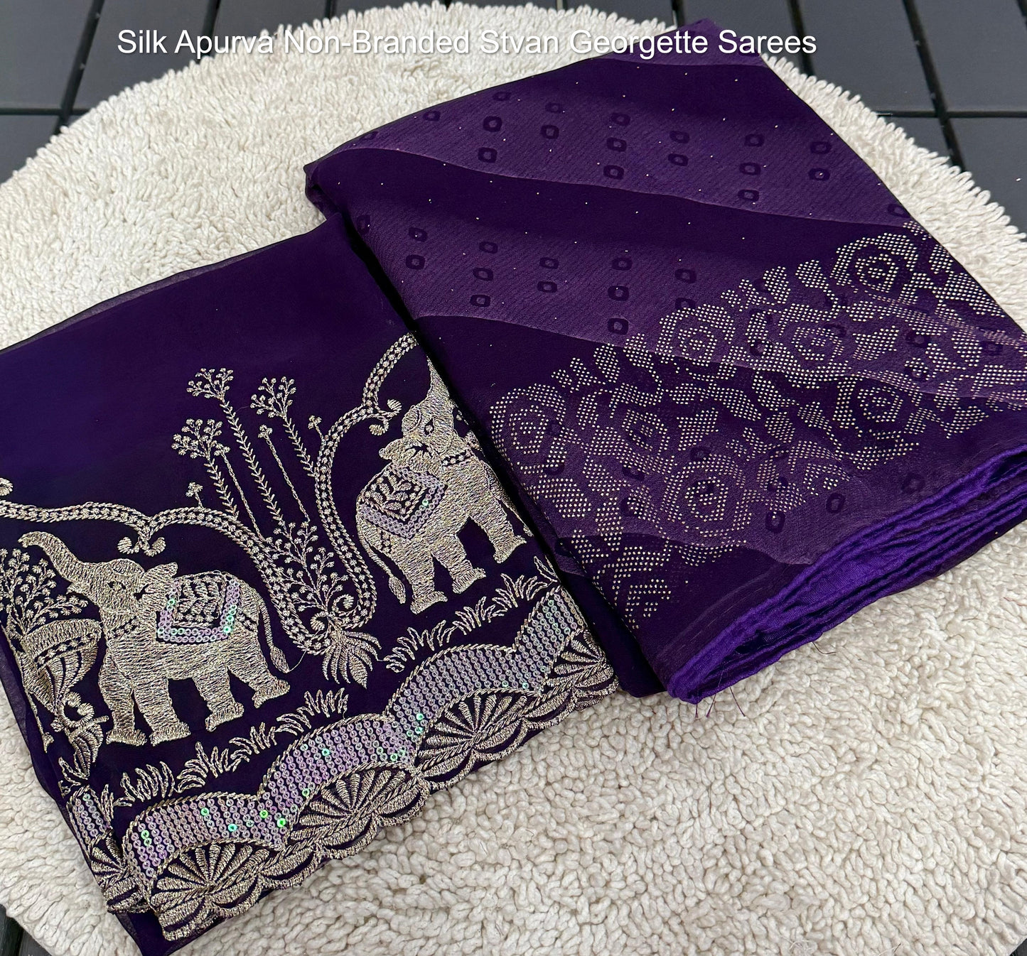 Silk Apurva Non-Branded Stvan Georgette Sarees