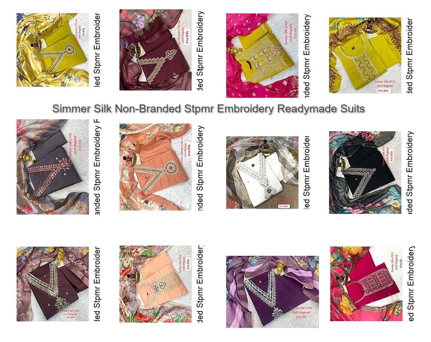 Simmer Silk Non-Branded Stpmr Embroidery Readymade Suits