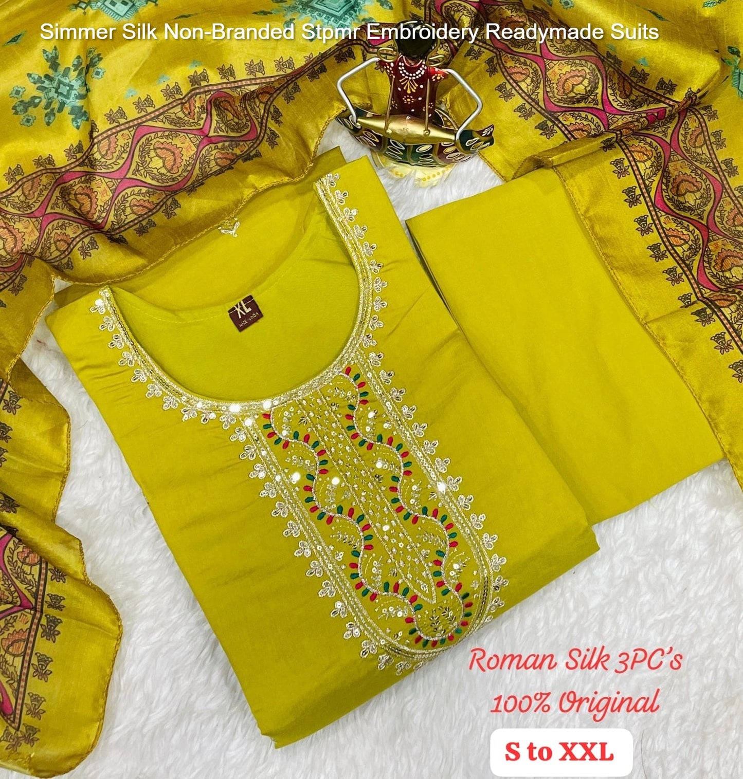Simmer Silk Non-Branded Stpmr Embroidery Readymade Suits