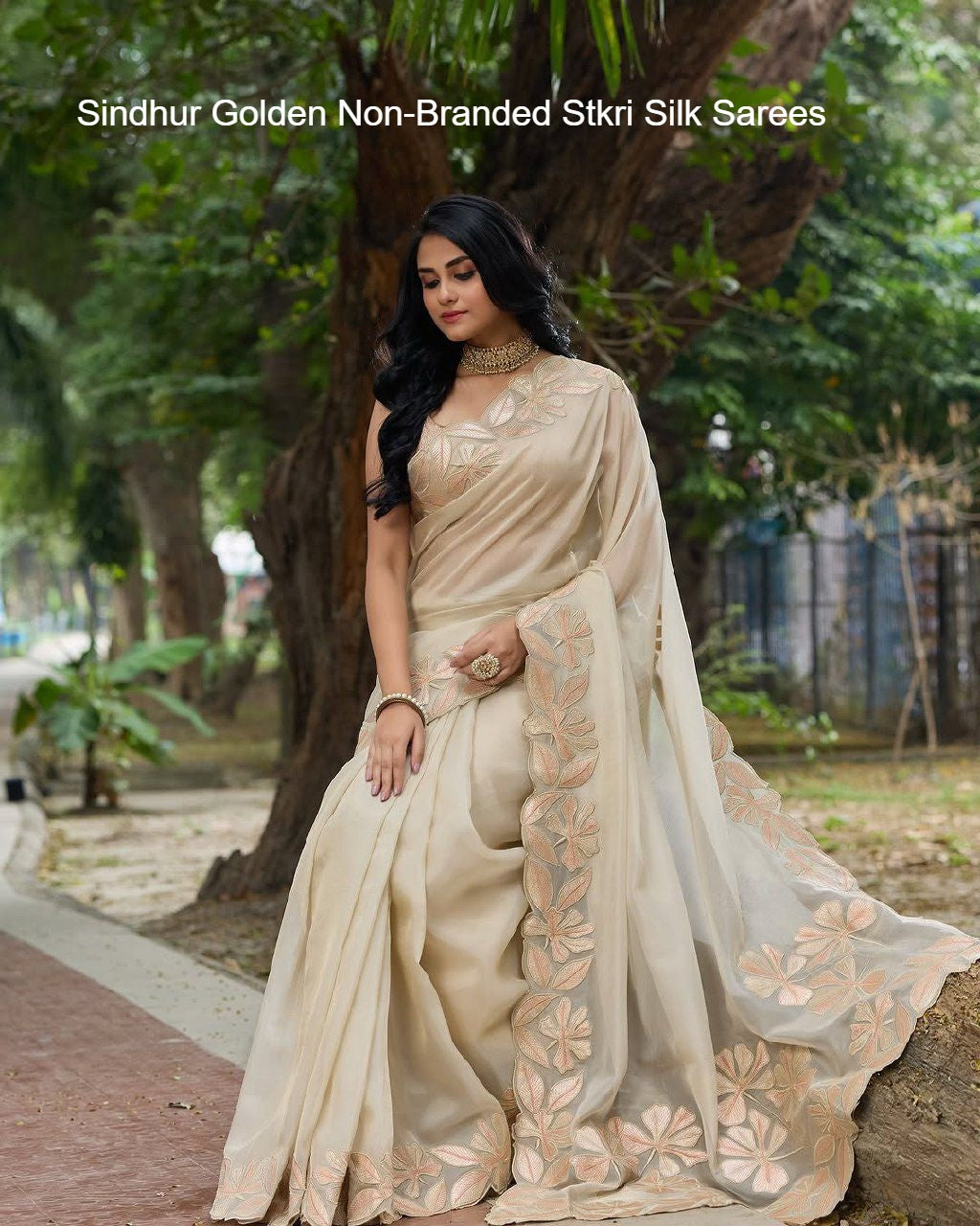 Sindhur Golden Non-Branded Stkri Silk Sarees