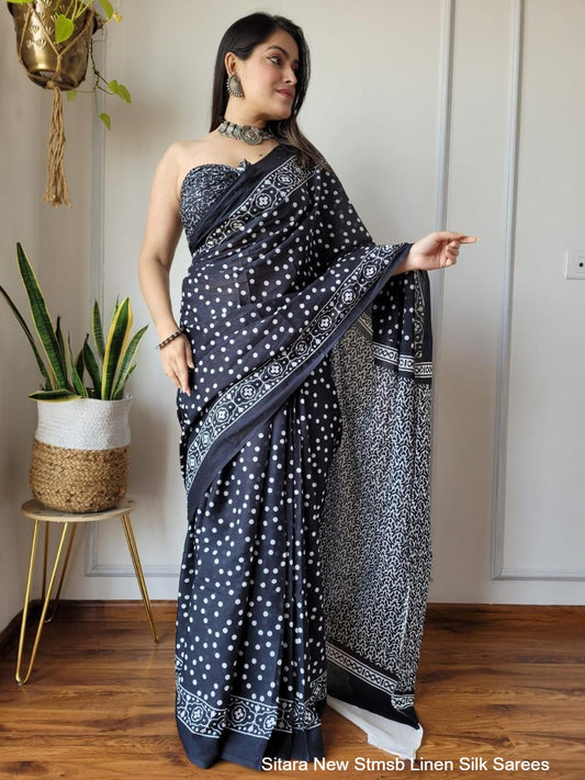 Sitara New Stmsb Linen Silk Sarees