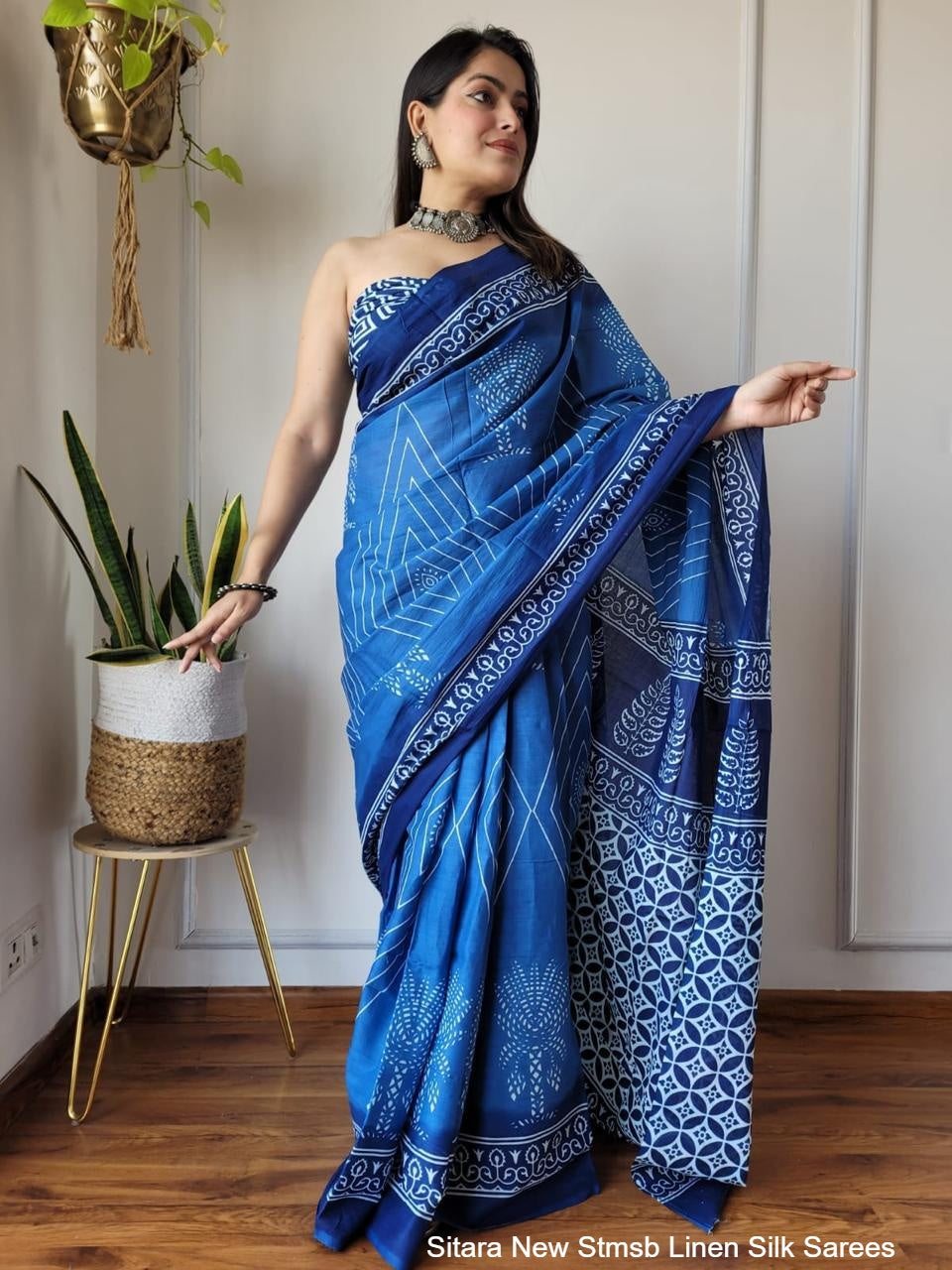 Sitara New Stmsb Linen Silk Sarees