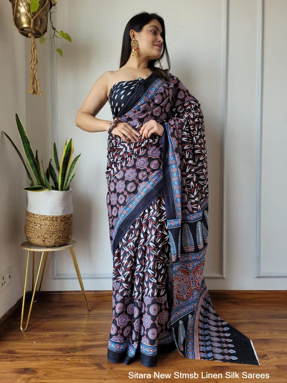 Sitara New Stmsb Linen Silk Sarees