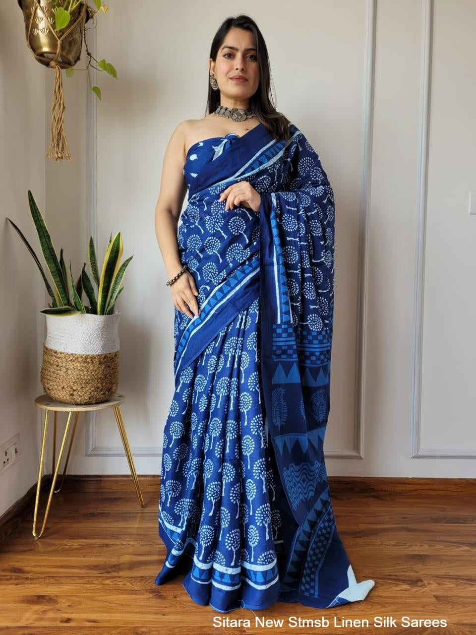 Sitara New Stmsb Linen Silk Sarees