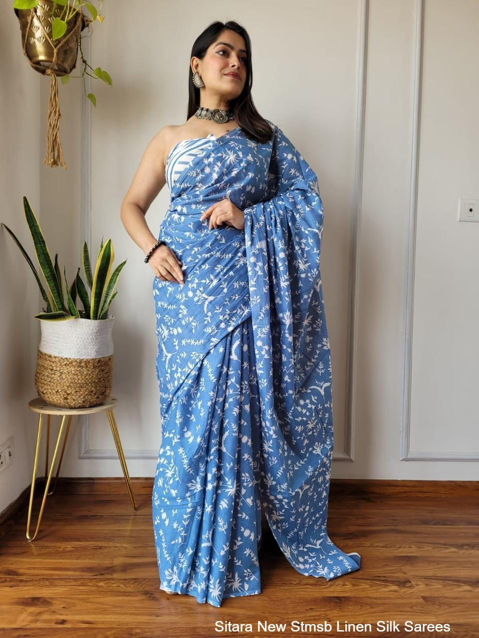 Sitara New Stmsb Linen Silk Sarees