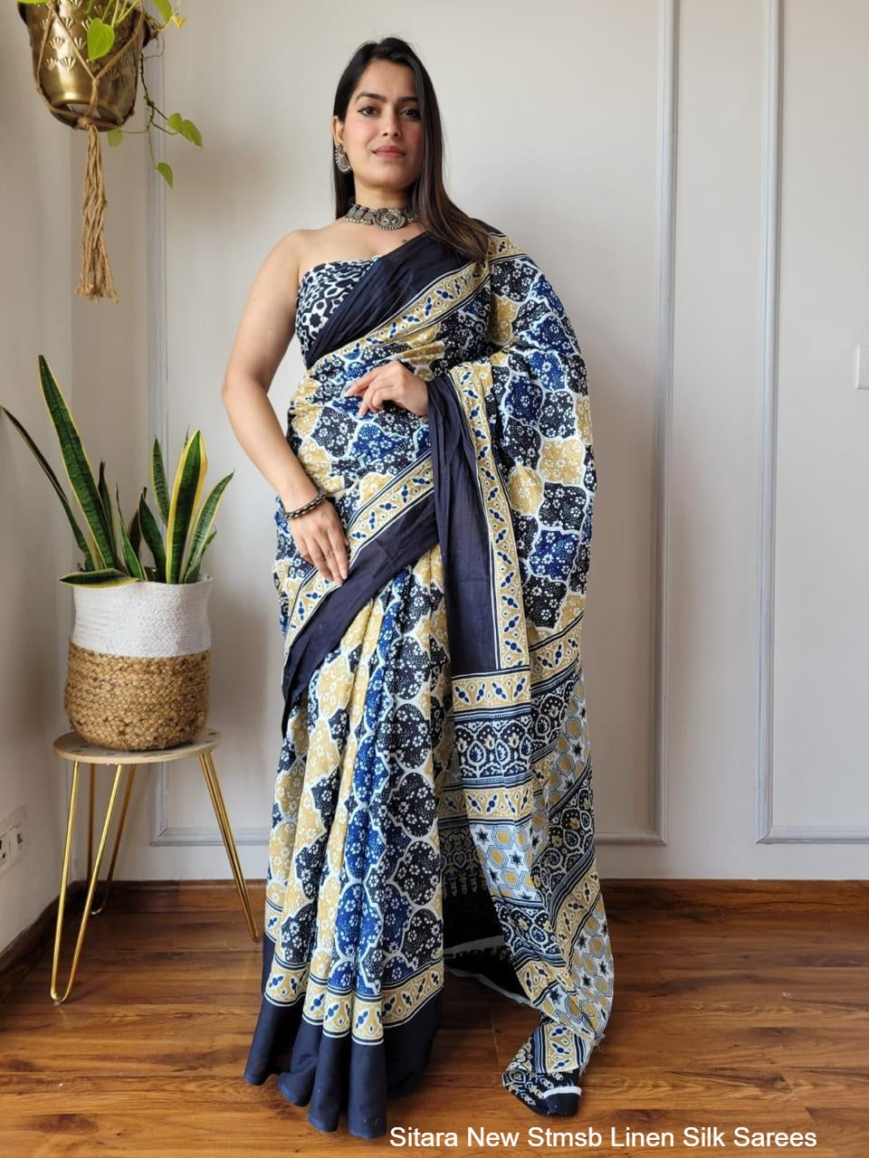 Sitara New Stmsb Linen Silk Sarees