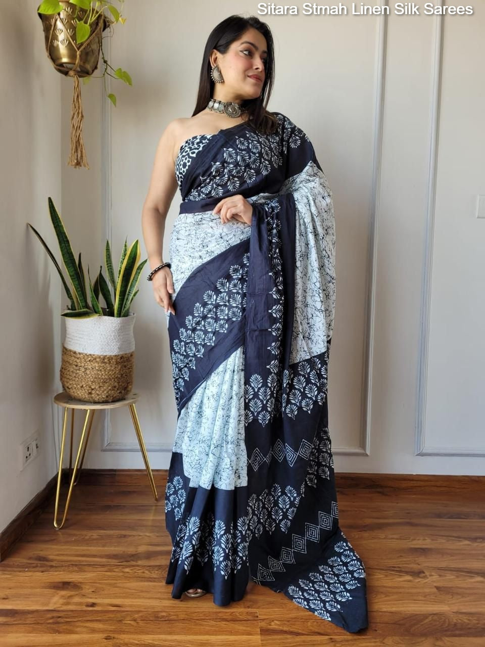 Sitara Stmah Linen Silk Sarees