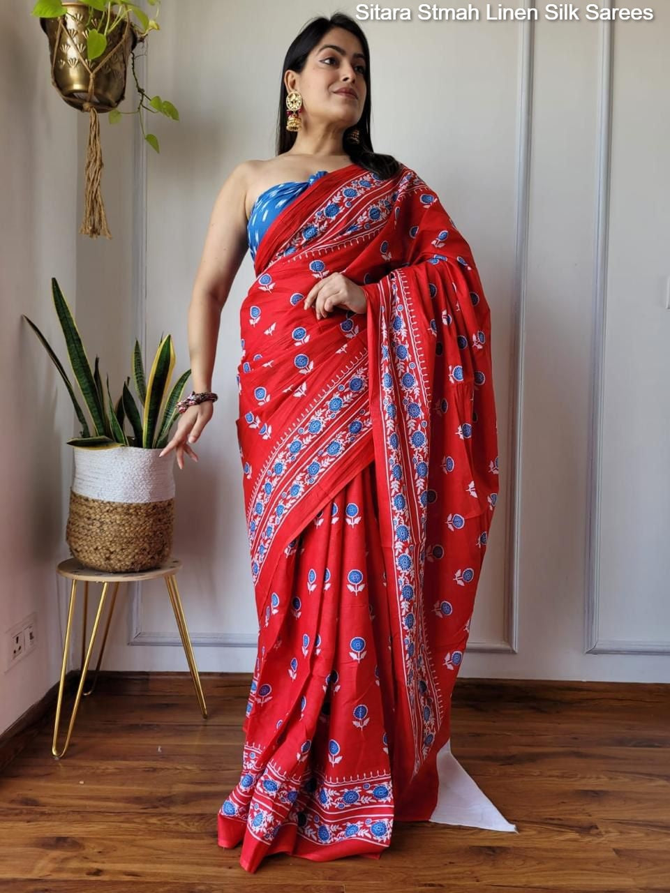 Sitara Stmah Linen Silk Sarees