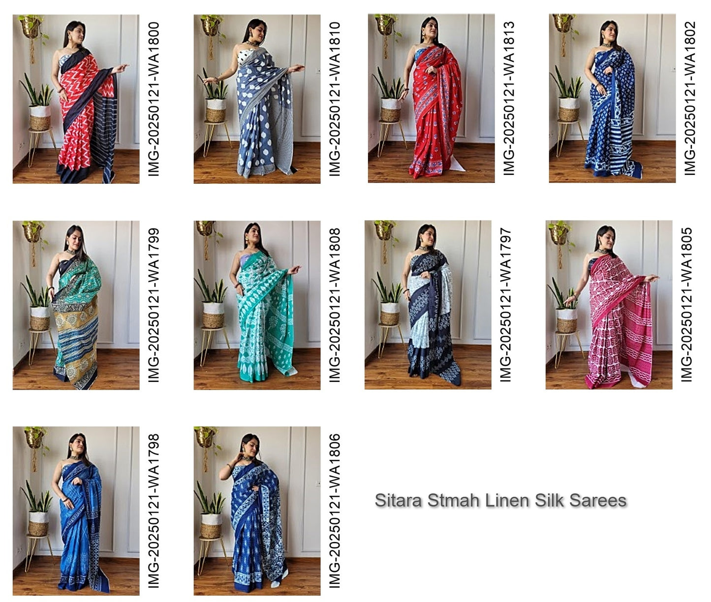 Sitara Stmah Linen Silk Sarees