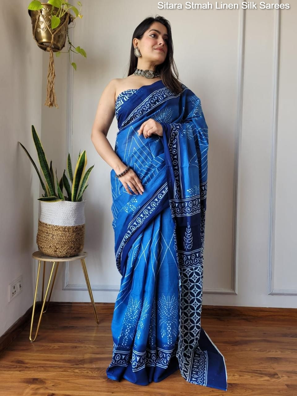 Sitara Stmah Linen Silk Sarees