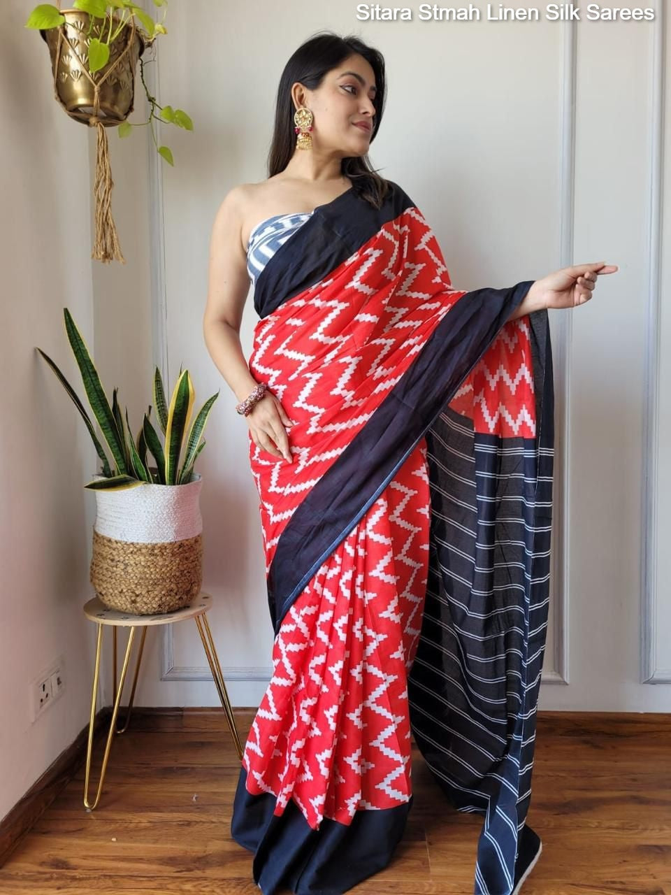Sitara Stmah Linen Silk Sarees