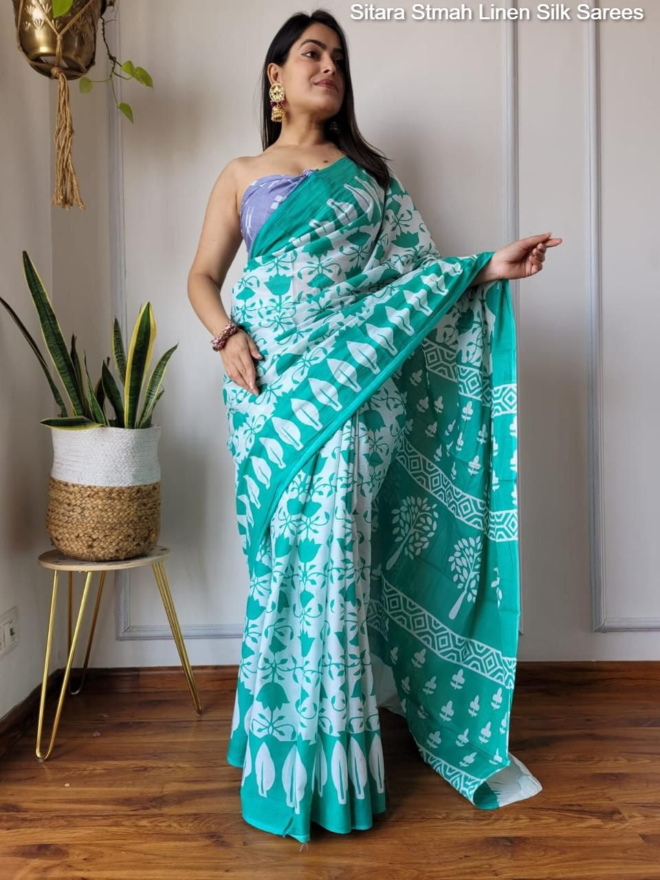 Sitara Stmah Linen Silk Sarees