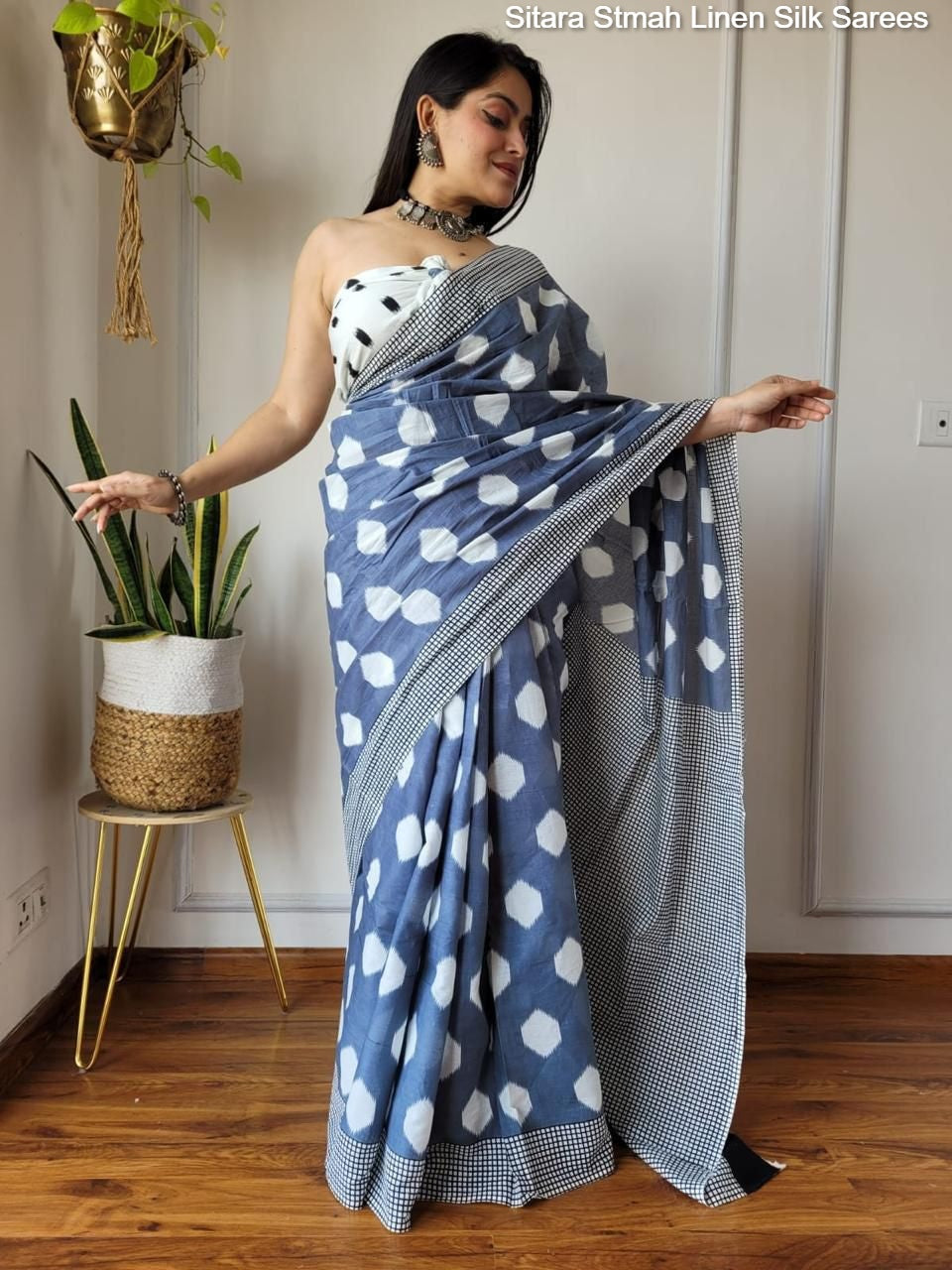 Sitara Stmah Linen Silk Sarees