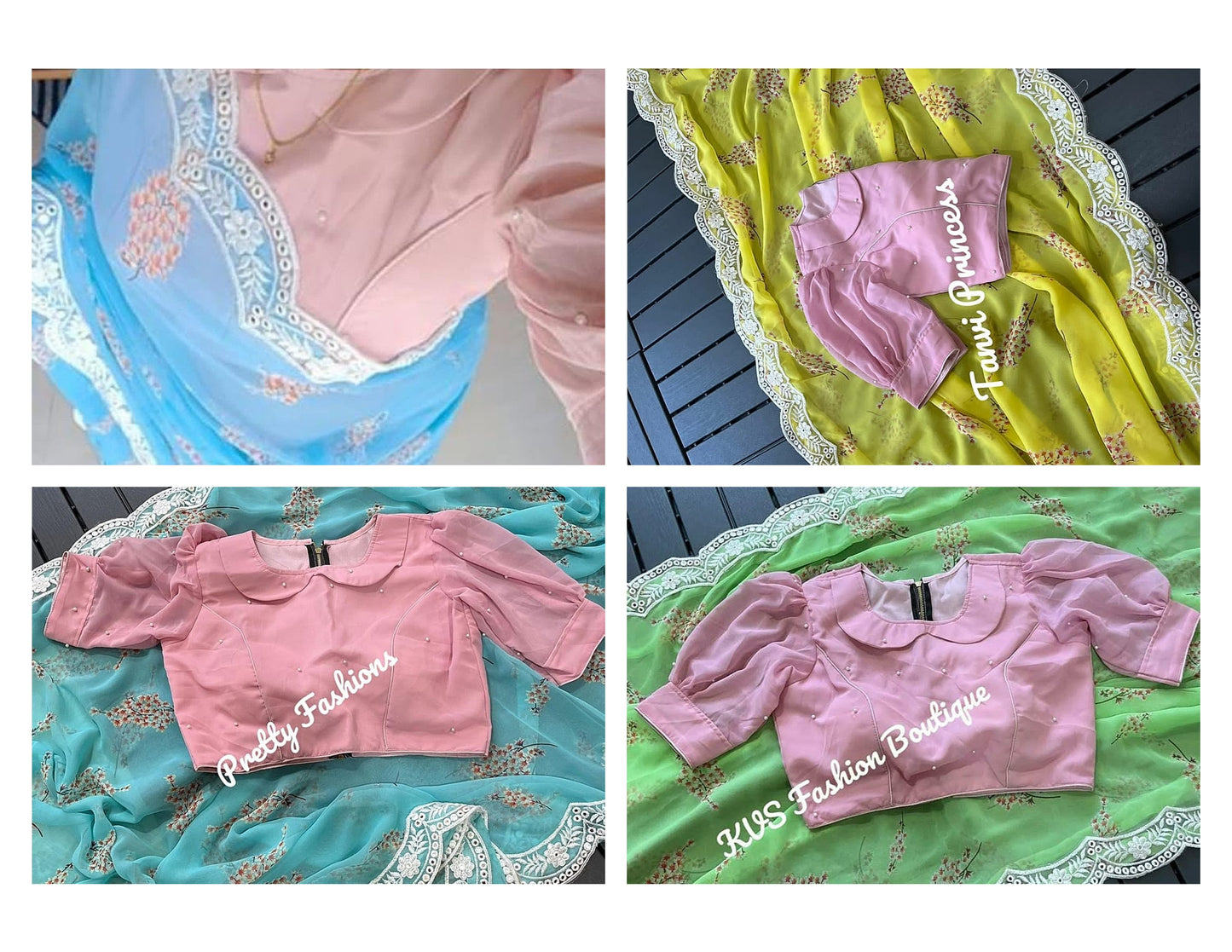 Sitaramam Non-Branded Stvae Georgette Sarees