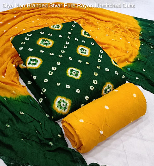 Siya Non-Branded Stvar Pure Rayon Unstitched Suits