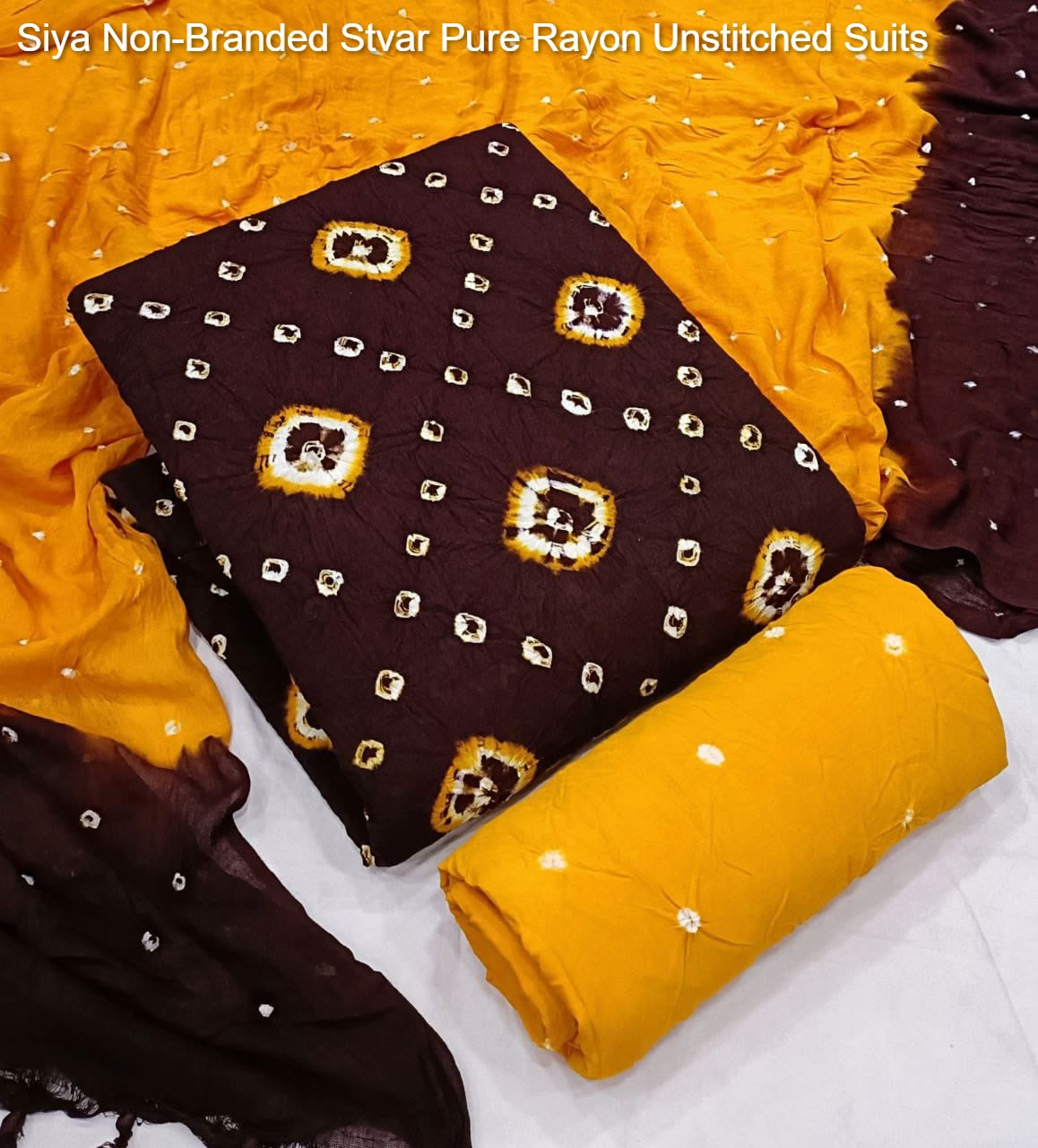 Siya Non-Branded Stvar Pure Rayon Unstitched Suits