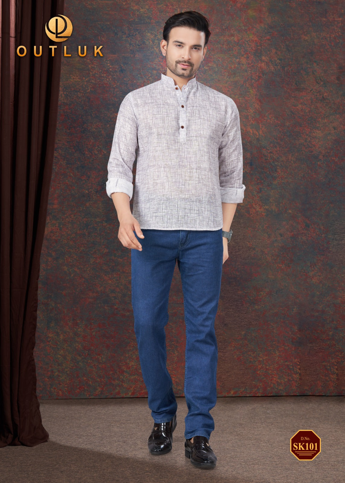 Sk-101 Short Vol 2 Outluk Linen Mens Kurta