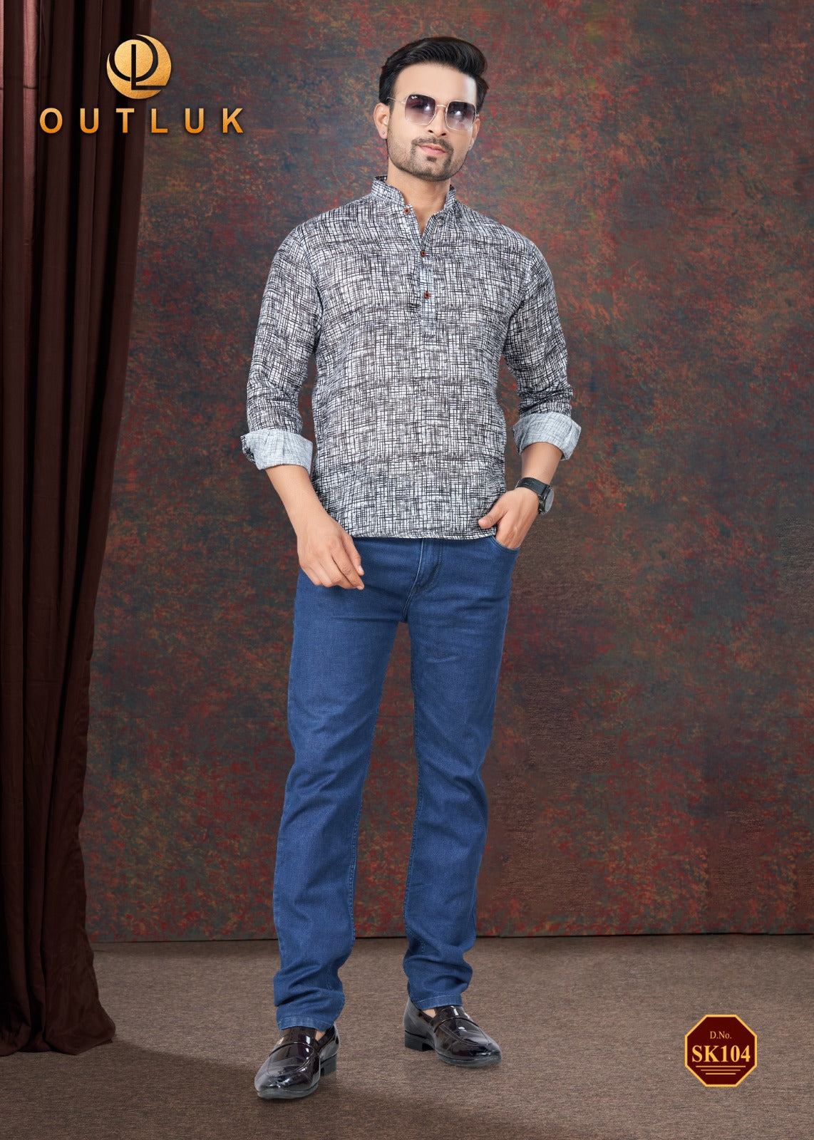 Sk-104 Short Vol 2 Outluk Linen Mens Kurta