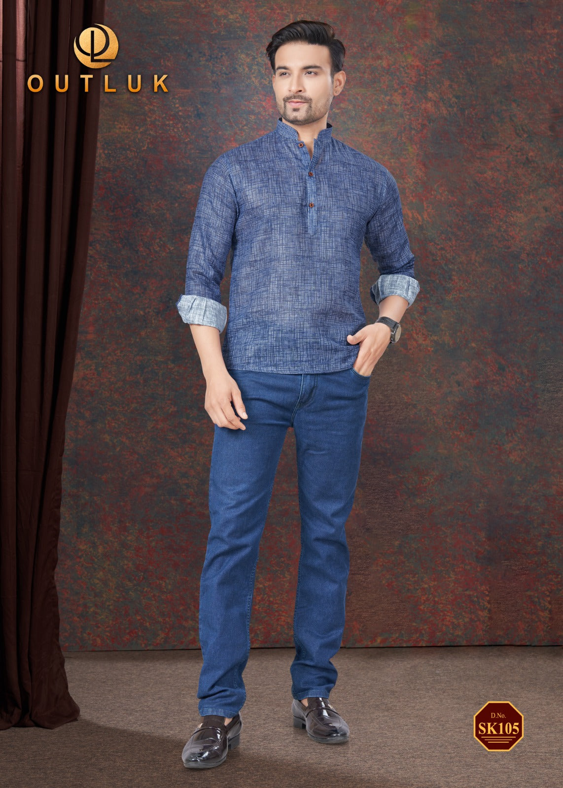 Sk-105 Short Vol 2 Outluk Linen Mens Kurta