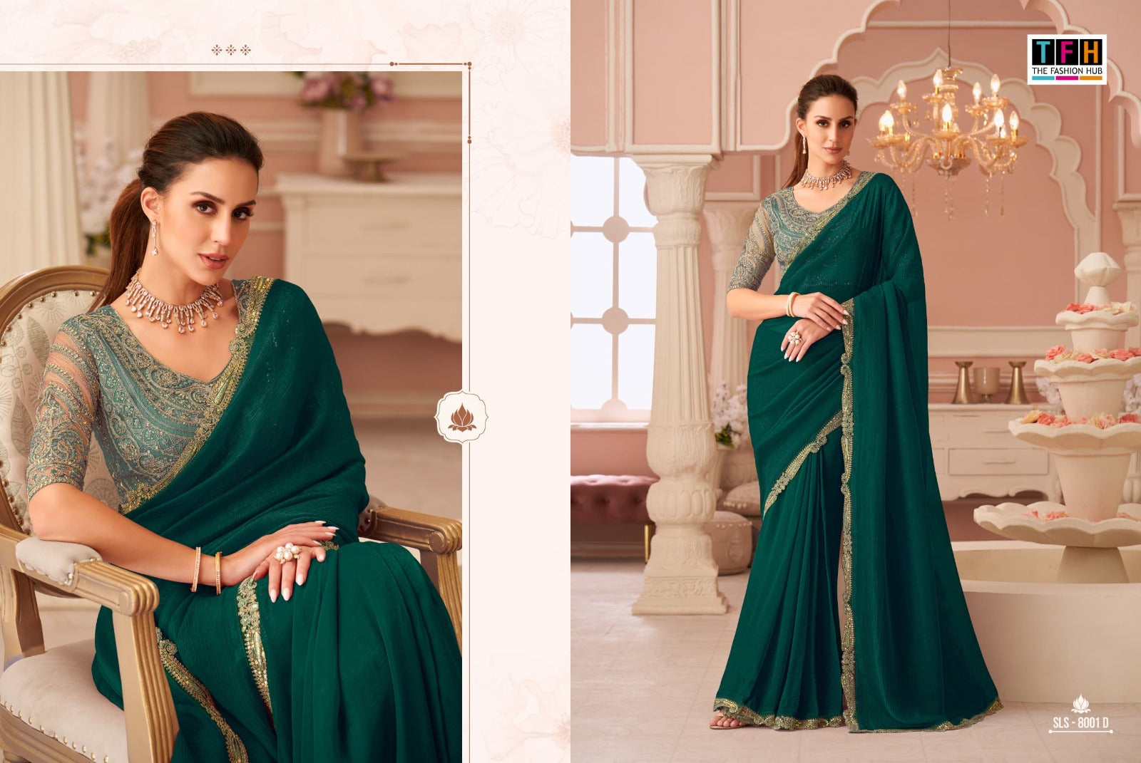 Sls-8001-D Salsa Style Tfh Georgette Sarees