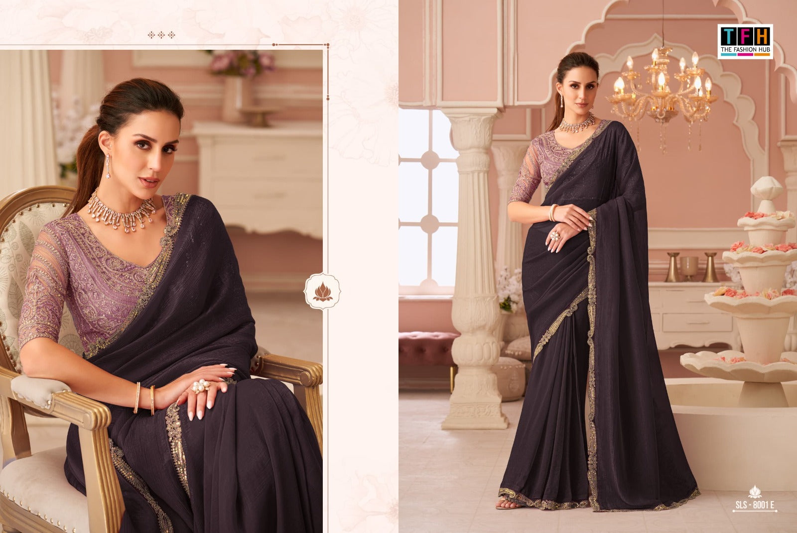 Sls-8001-E Salsa Style Tfh Georgette Sarees