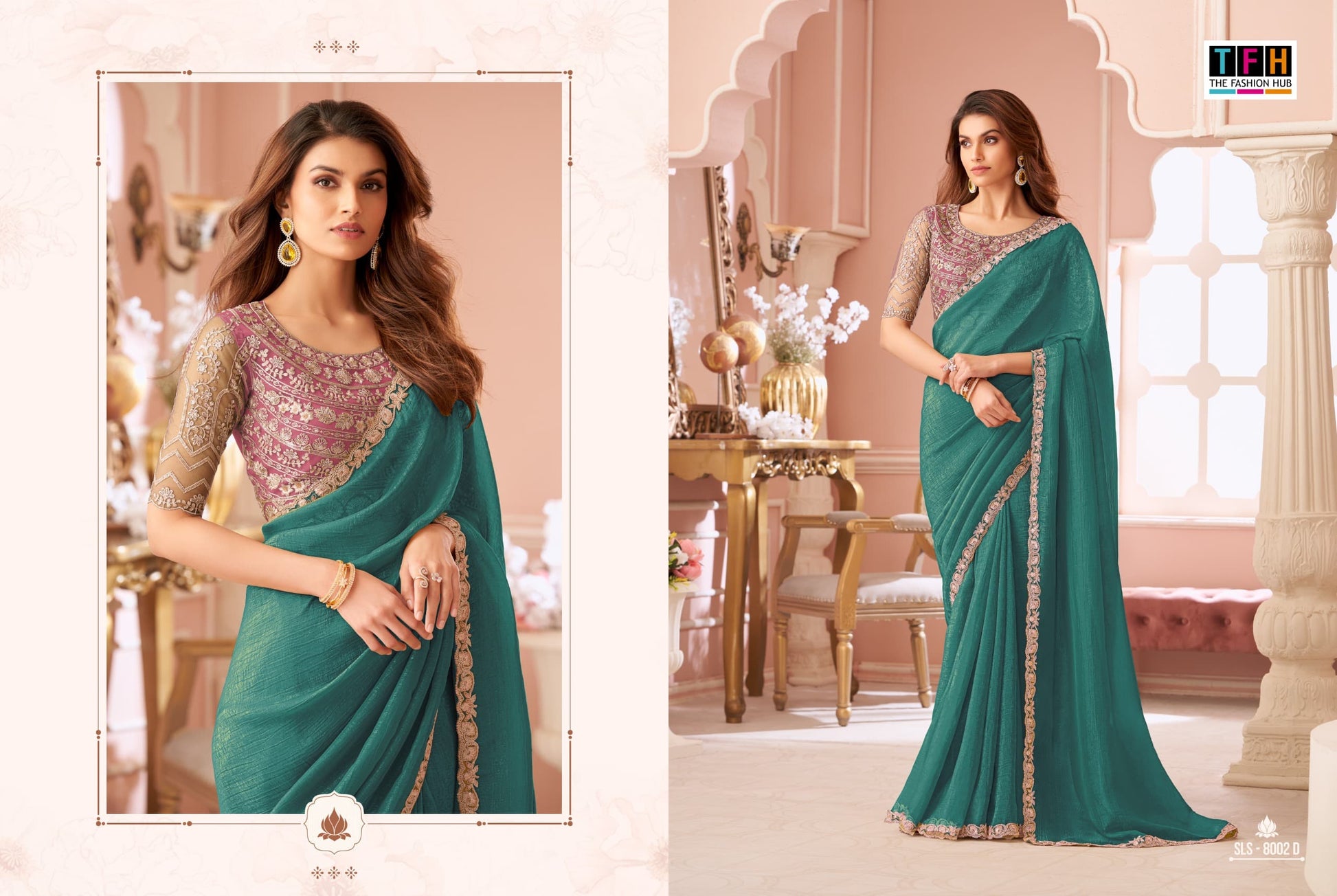 Sls-8002 D Salsa Style Tfh Georgette Sarees