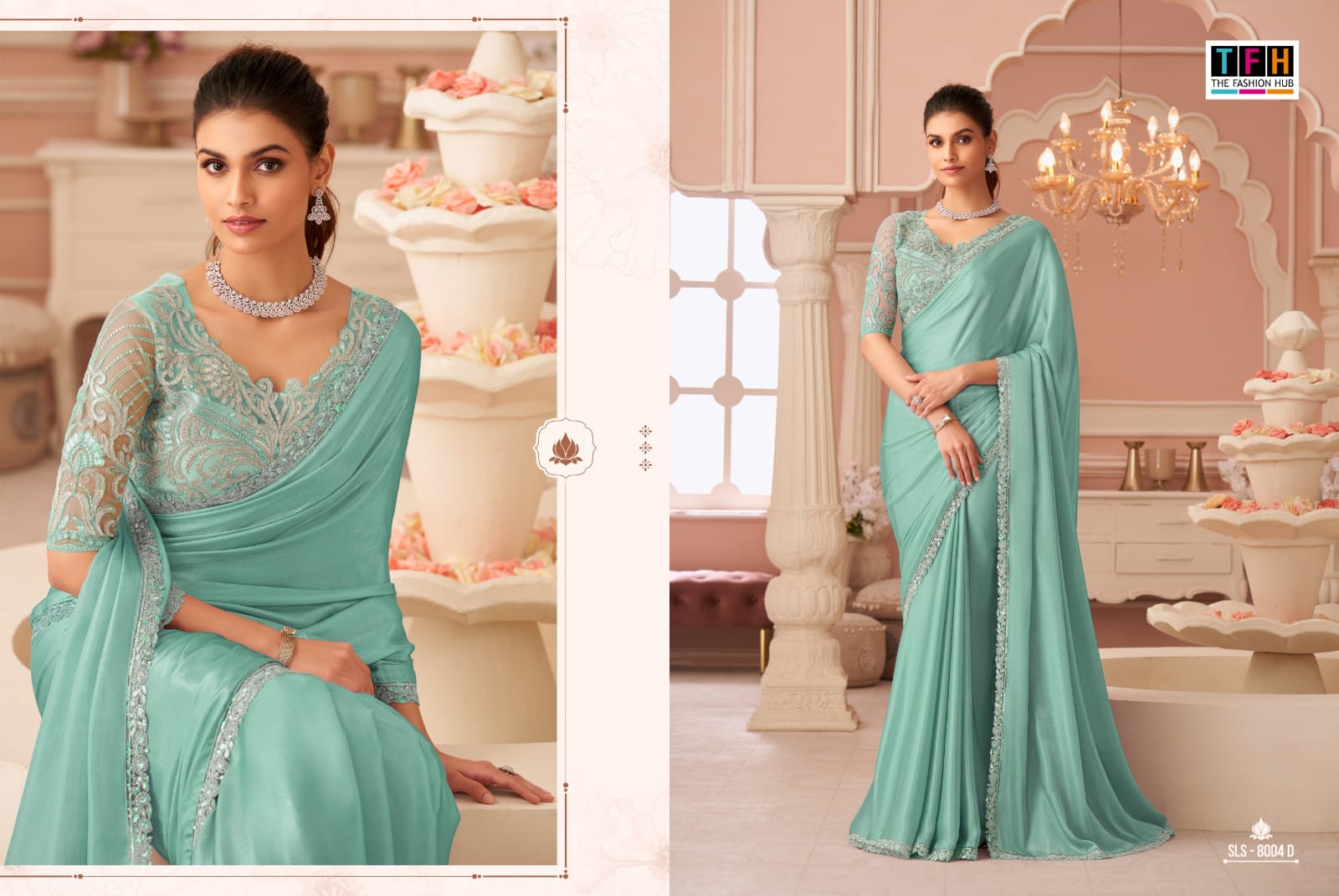 Sls-8004-D Salsa Style Tfh Shimmer Sarees