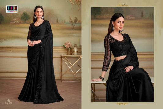 Sls-8106 Salsa Style Vol-05 Tfh Sartin Chiffon Sarees
