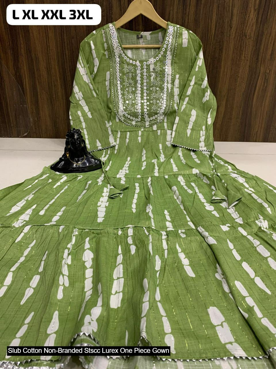 Slub Cotton Non-Branded Stscc Lurex One Piece Gown