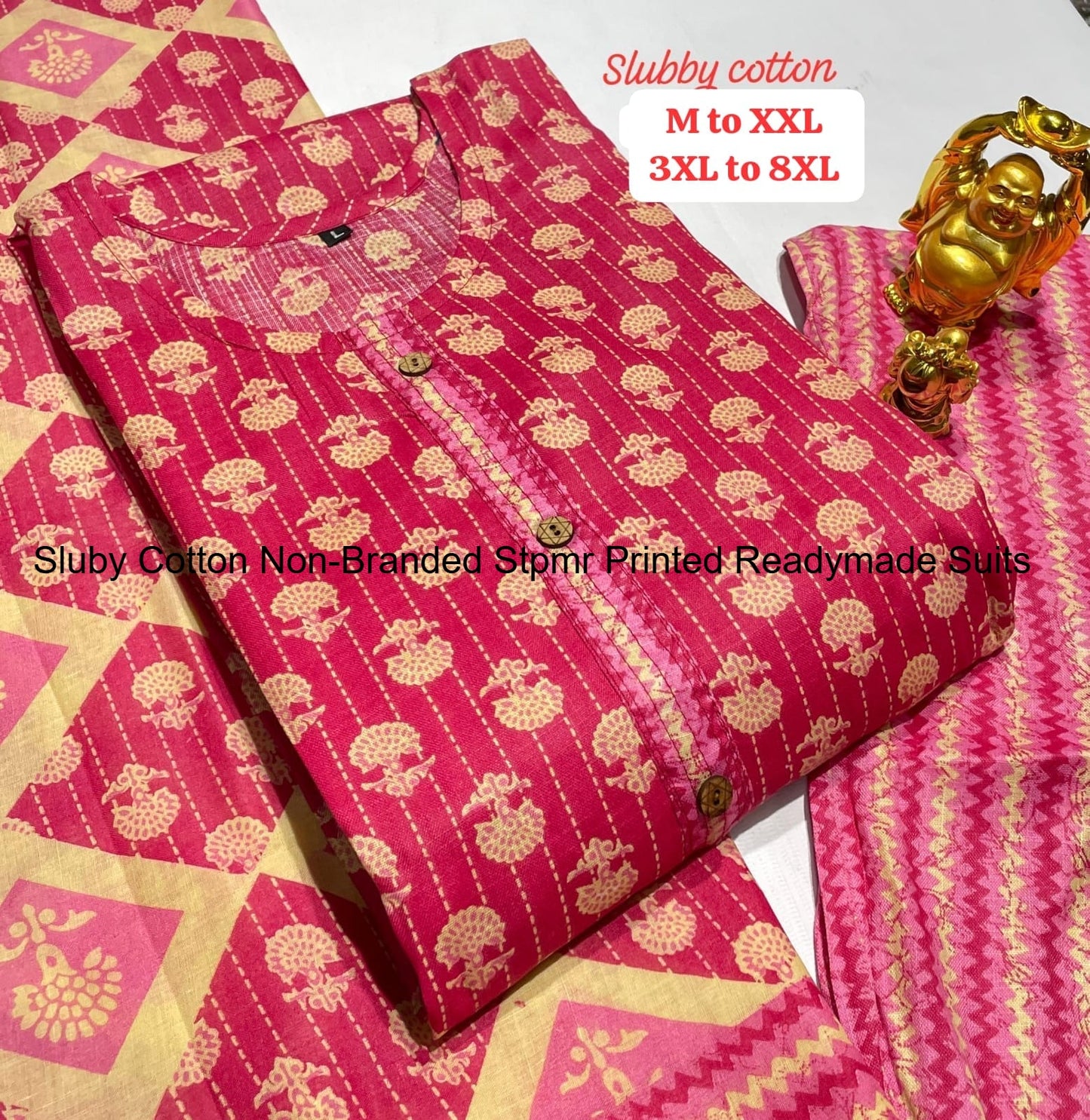 Sluby Cotton Non-Branded Stpmr Printed Readymade Suits
