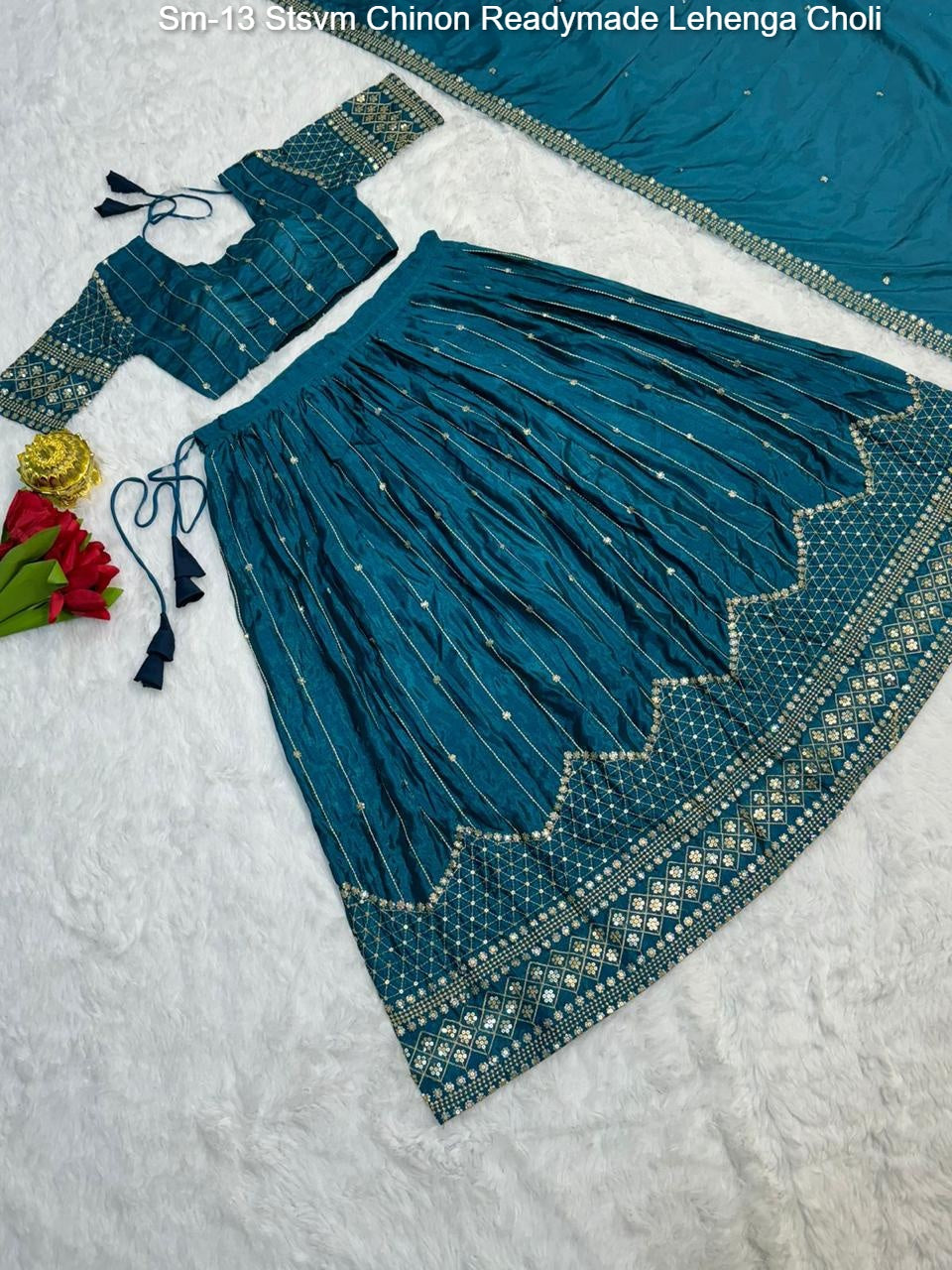 Sm-13 Stsvm Chinon Readymade Lehenga Choli