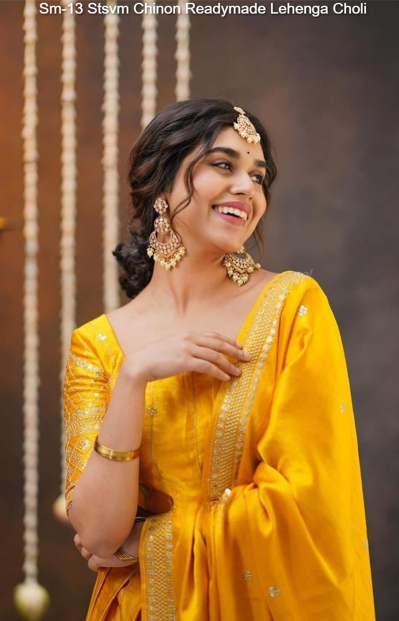 Sm-13 Stsvm Chinon Readymade Lehenga Choli