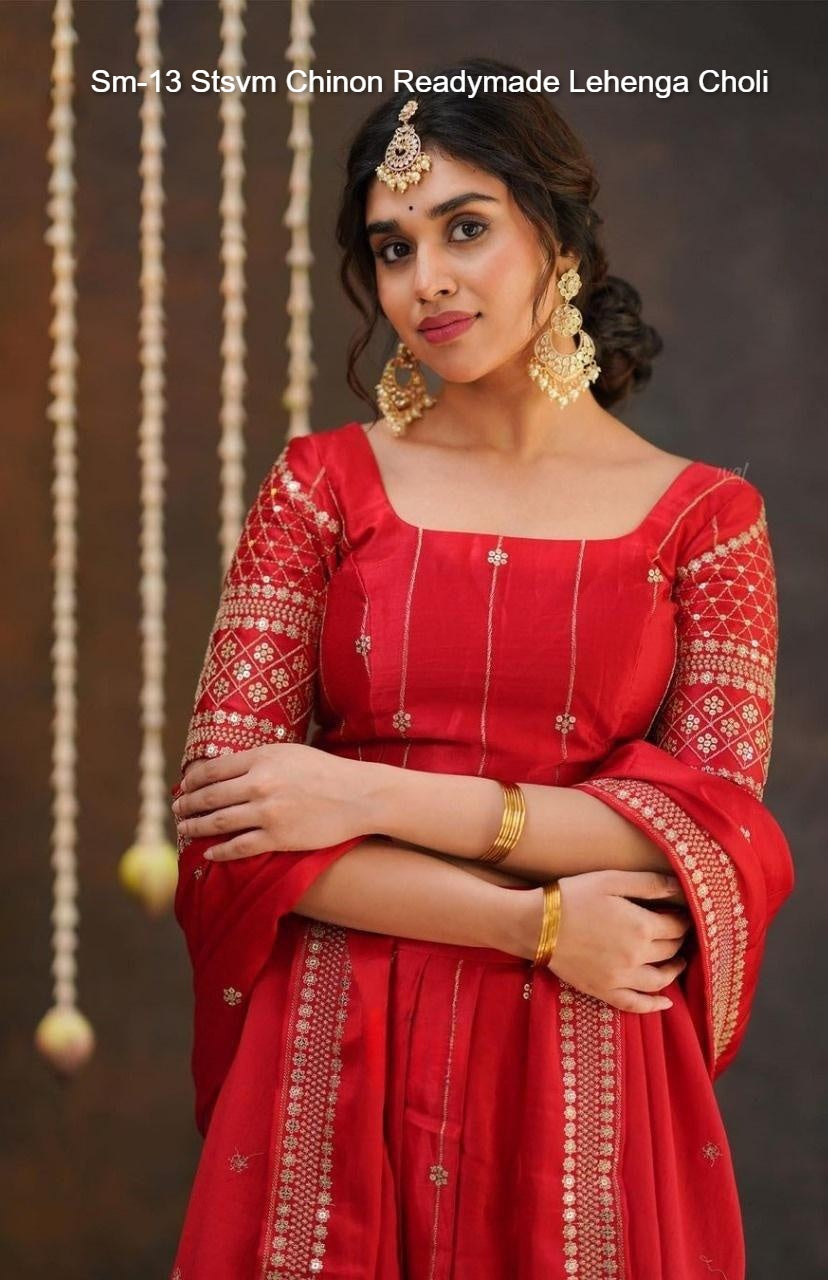 Sm-13 Stsvm Chinon Readymade Lehenga Choli