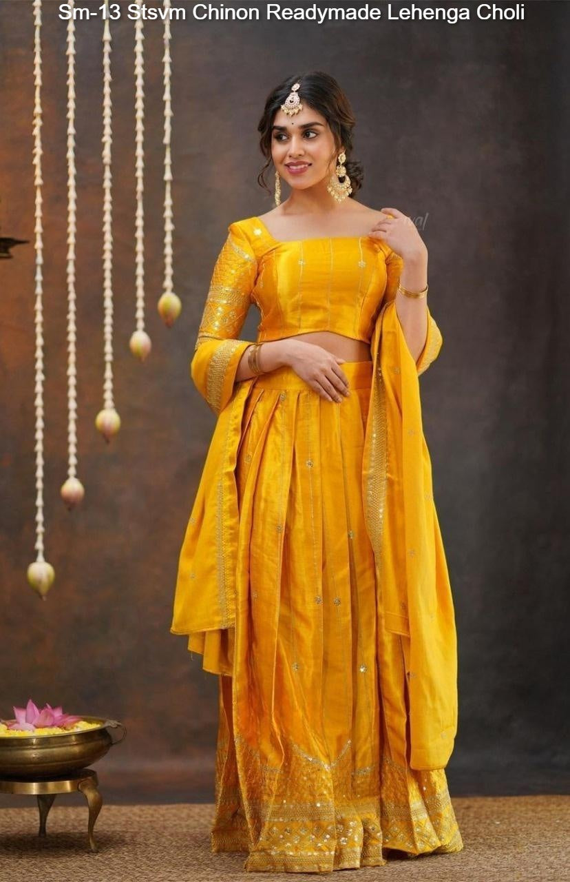 Sm-13 Stsvm Chinon Readymade Lehenga Choli