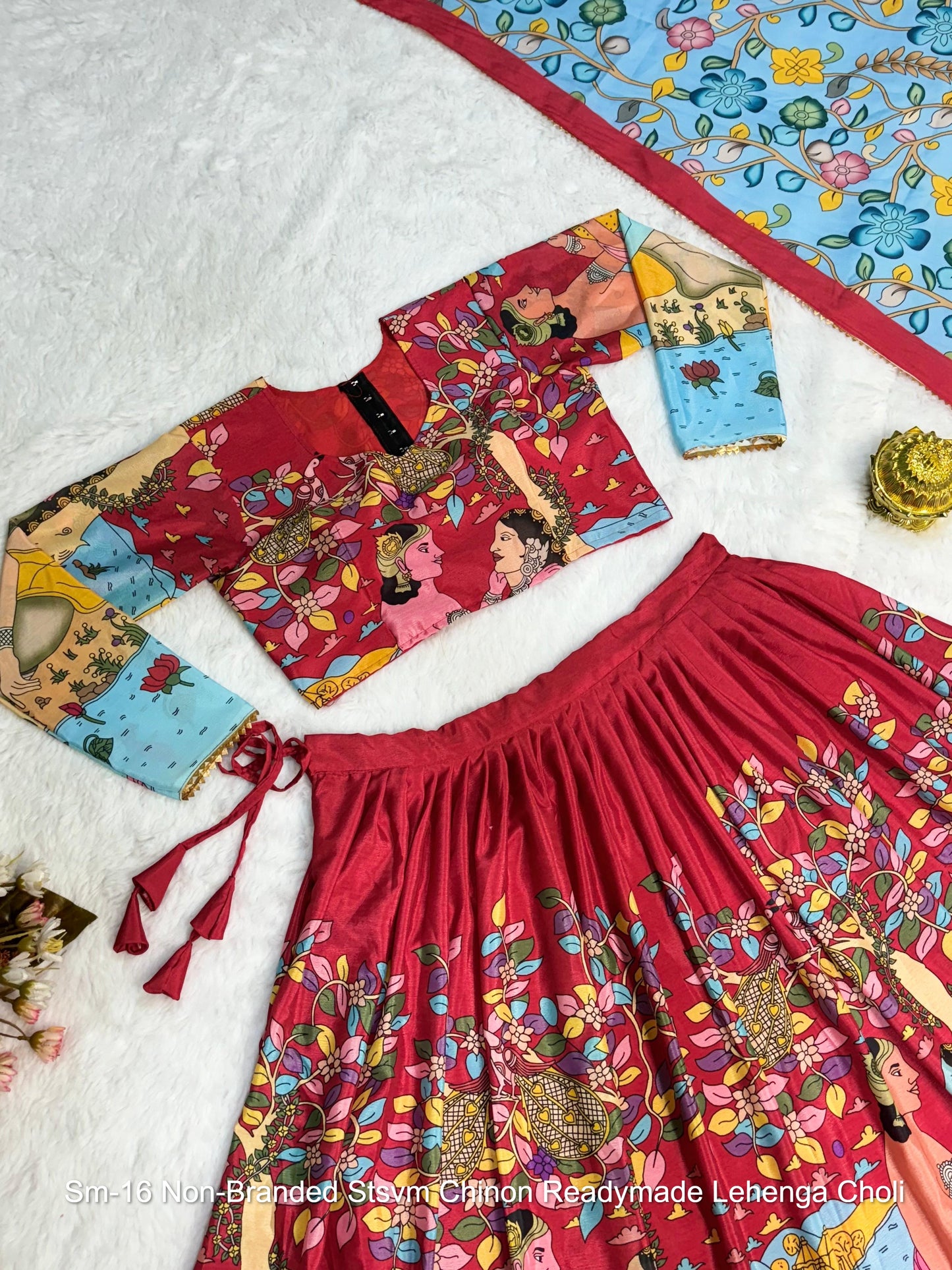 Sm-16 Non-Branded Stsvm Chinon Readymade Lehenga Choli