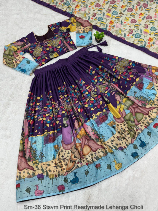 Sm-36 Stsvm Print Readymade Lehenga Choli