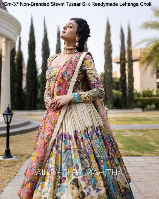 Sm-37 Non-Branded Stsvm Tussar Silk Readymade Lehenga Choli