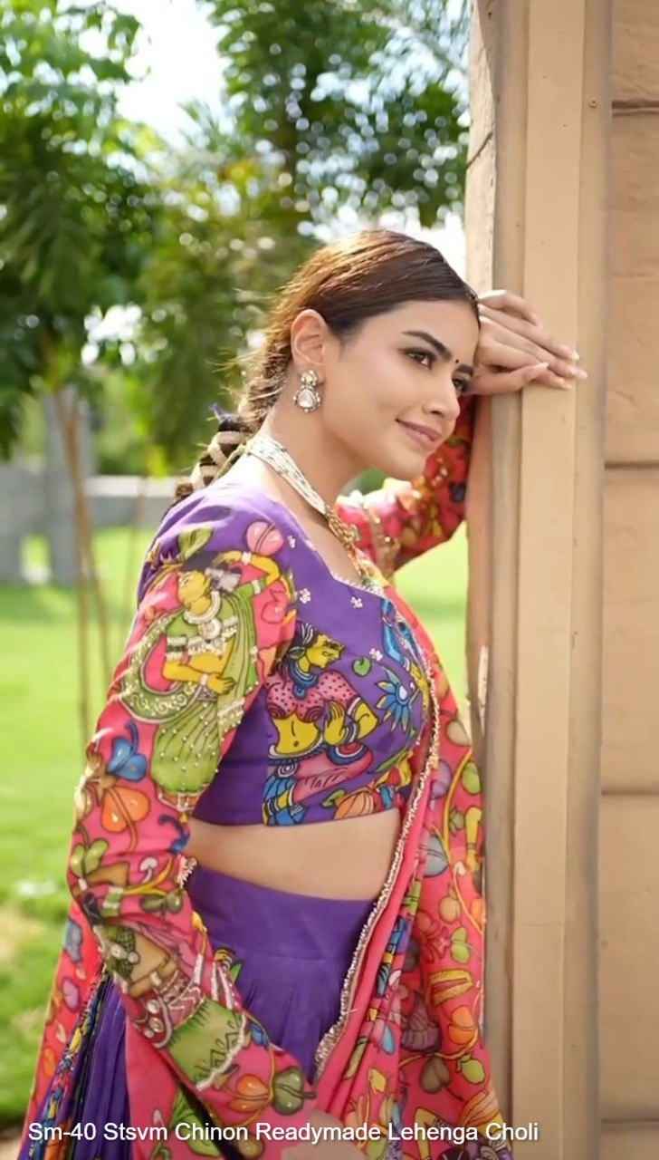 Sm-40 Stsvm Chinon Readymade Lehenga Choli