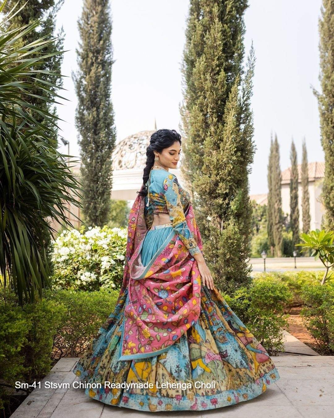 Sm-41 Stsvm Chinon Readymade Lehenga Choli