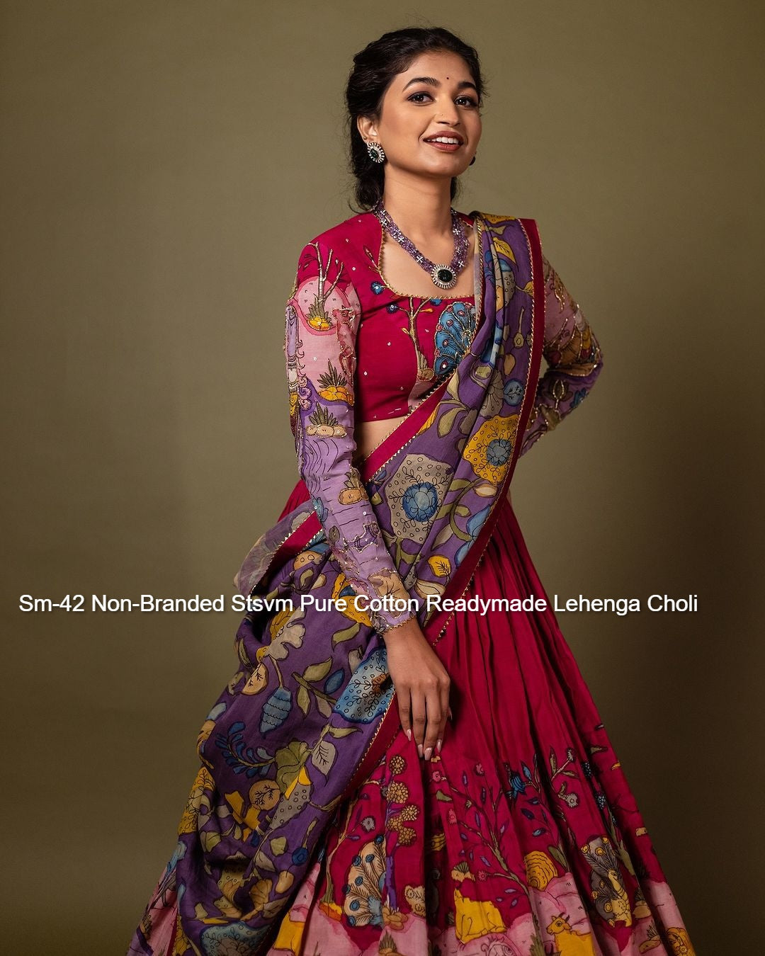 Sm-42 Non-Branded Stsvm Pure Cotton Readymade Lehenga Choli