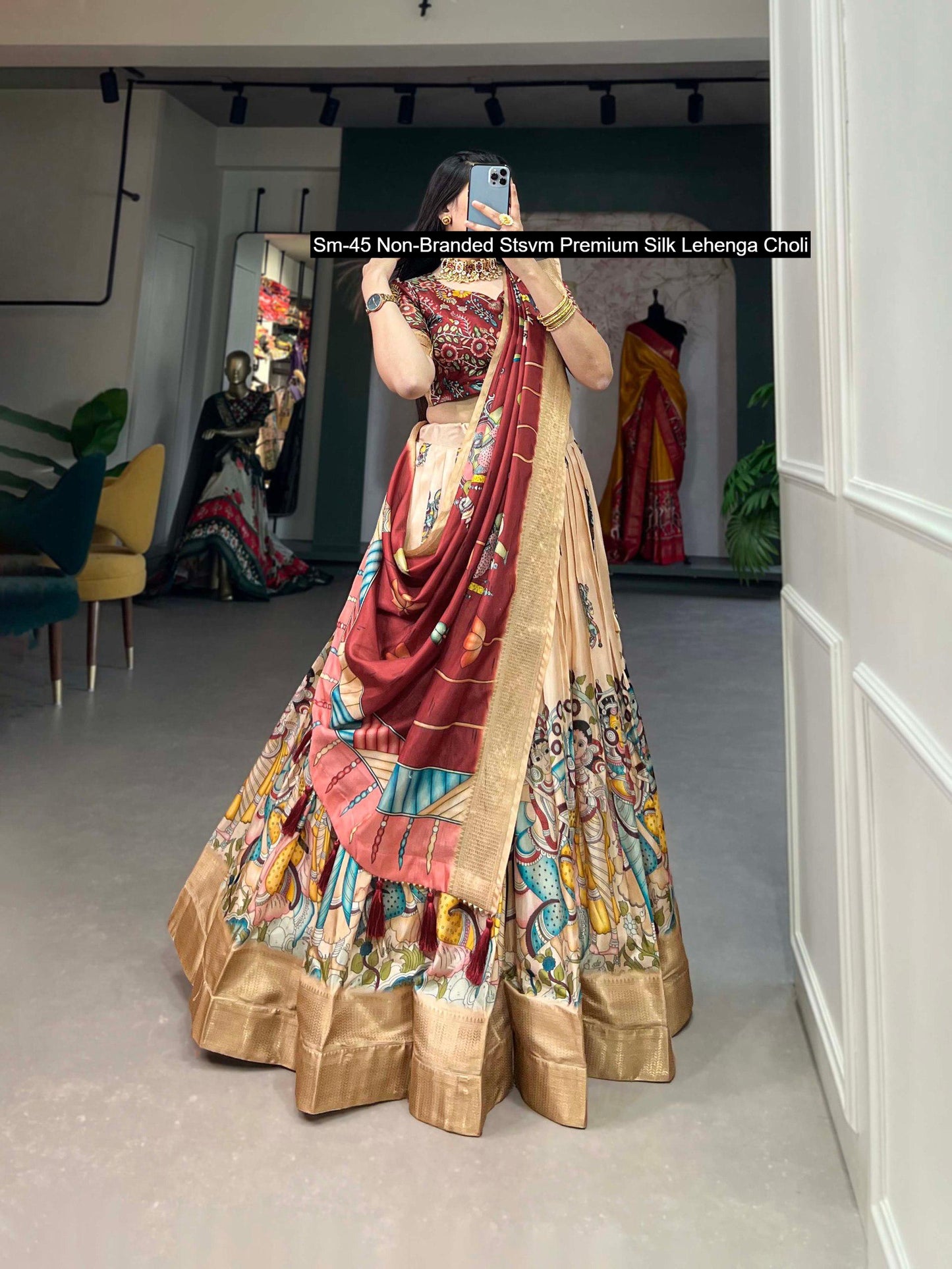 Sm-45 Non-Branded Stsvm Premium Silk Lehenga Choli