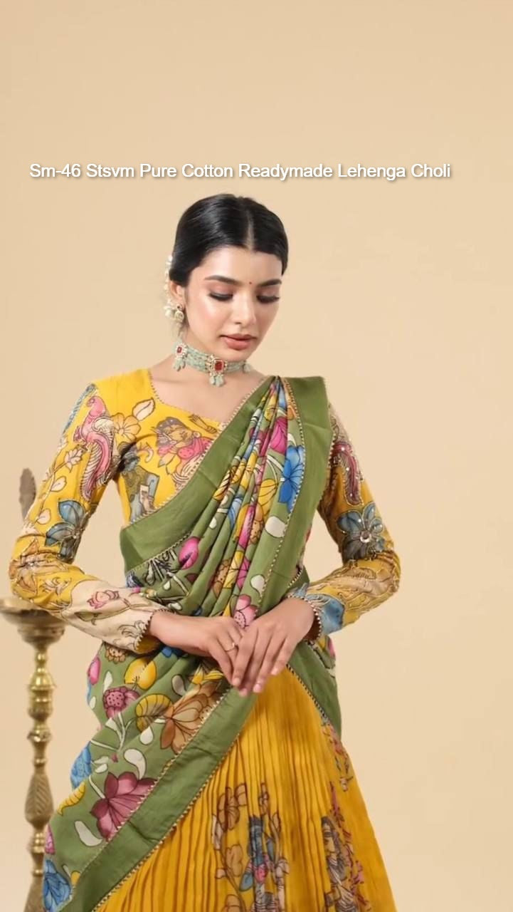 Sm-46 Stsvm Pure Cotton Readymade Lehenga Choli