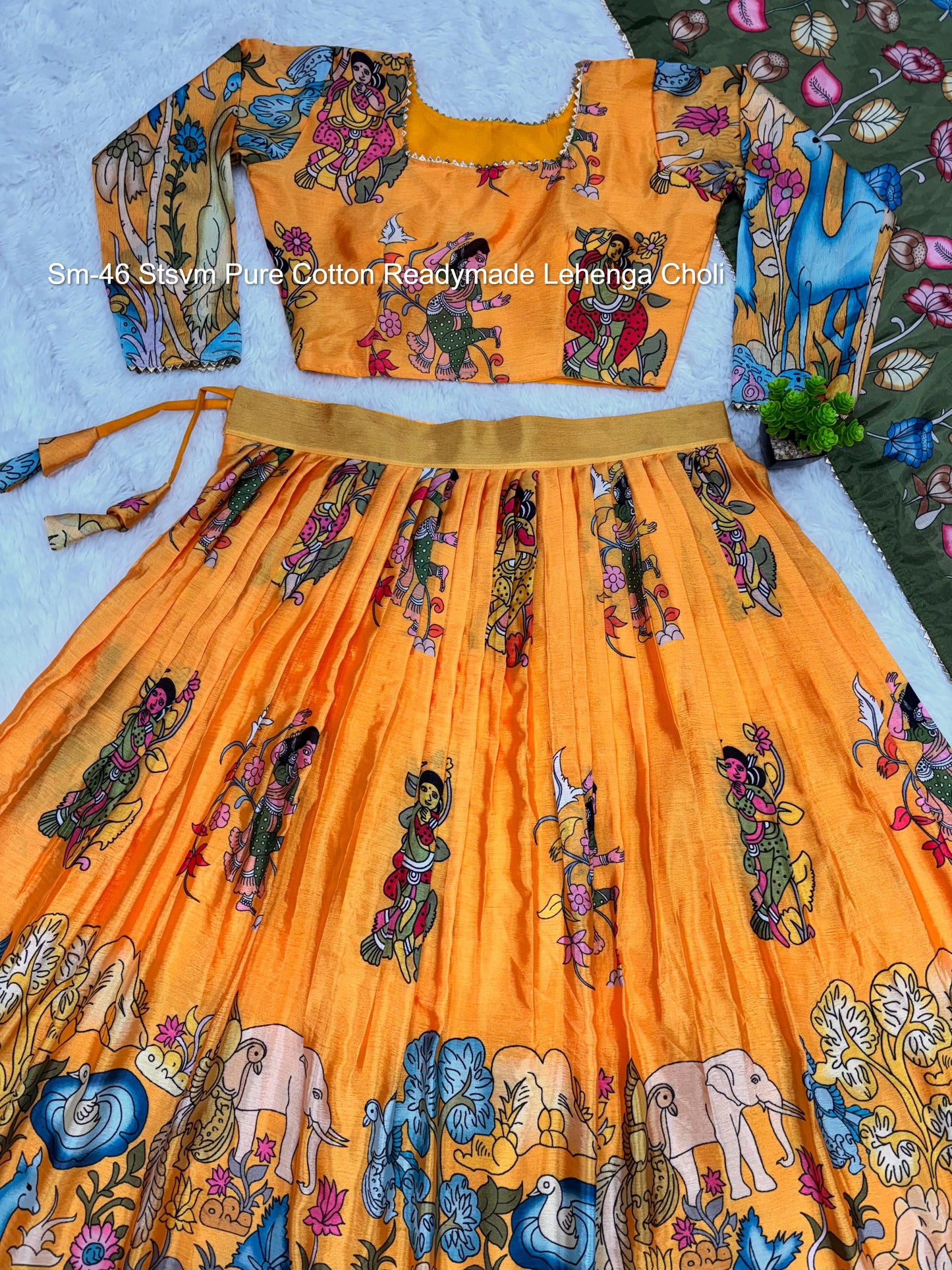 Sm-46 Stsvm Pure Cotton Readymade Lehenga Choli