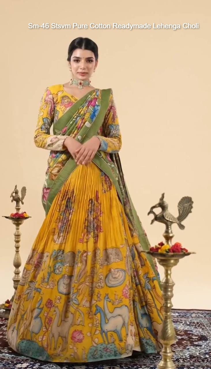 Sm-46 Stsvm Pure Cotton Readymade Lehenga Choli