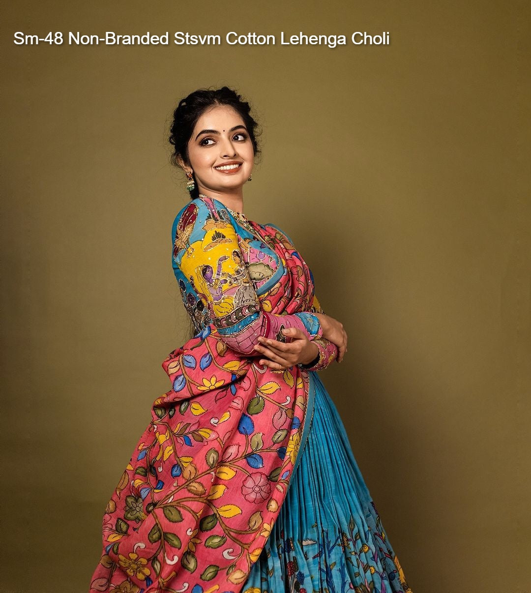 Sm-48 Non-Branded Stsvm Cotton Lehenga Choli