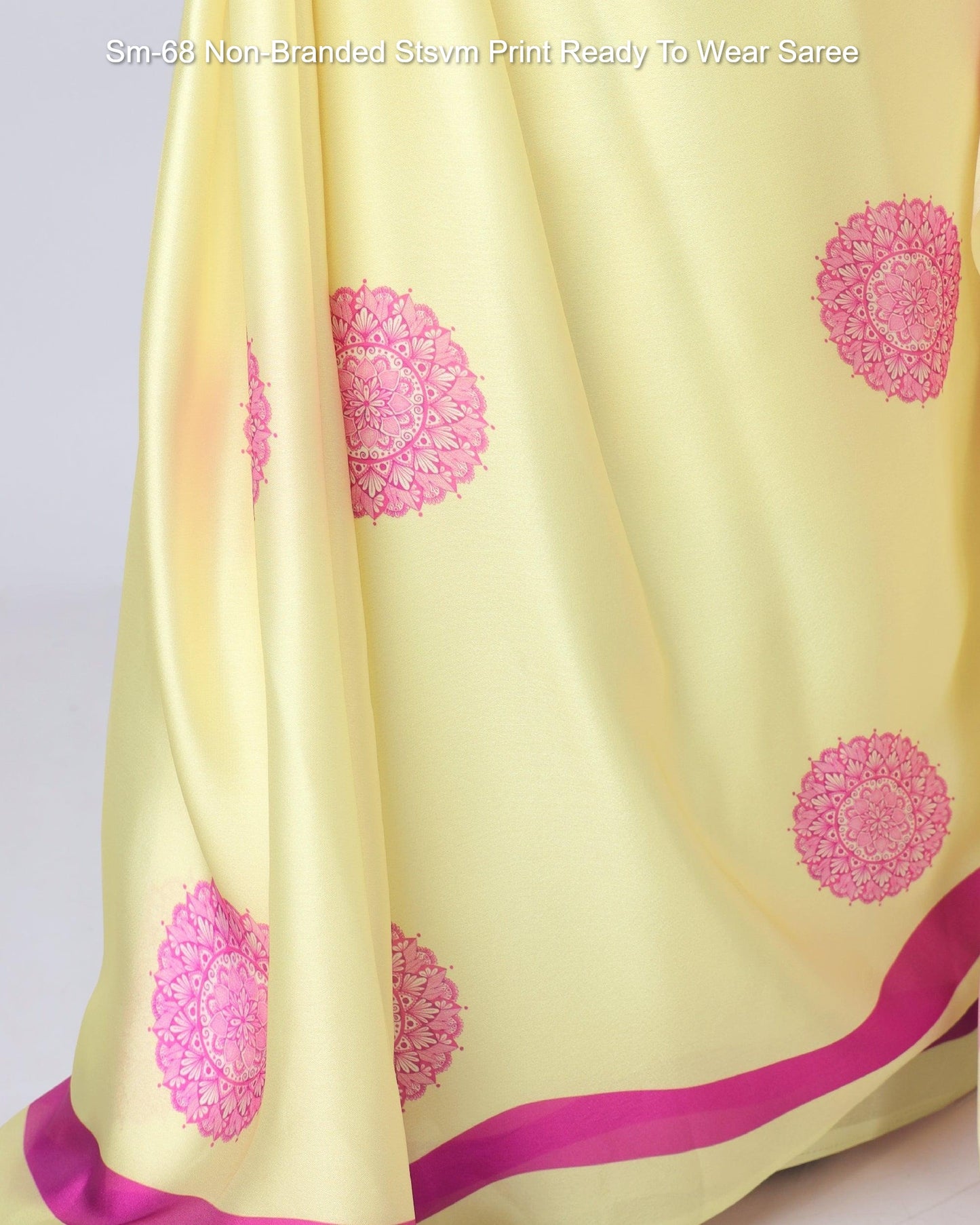Sm-68 Non-Branded Stsvm Print Ready To Wear Saree