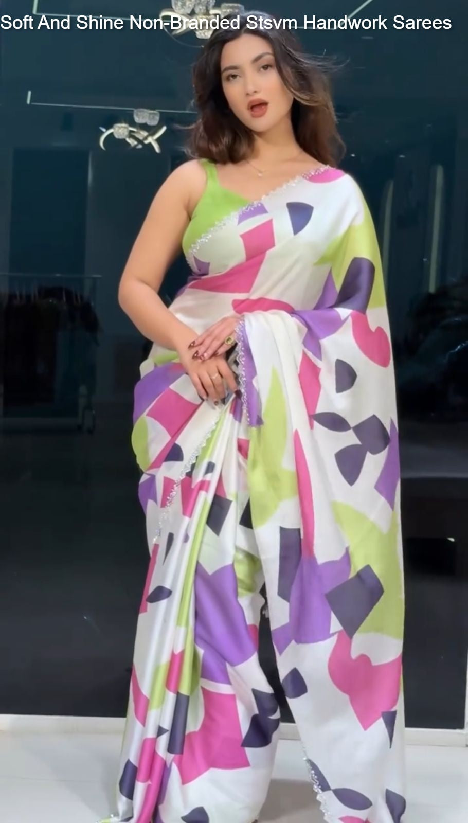 Soft And Shine Non-Branded Stsvm Handwork Sarees
