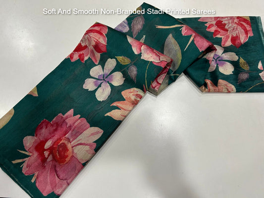 Soft And Smooth Non-Branded Stadi Printed Sarees
